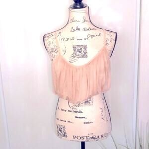 NWT! Zara Cream Crop Top Tank Size Medium